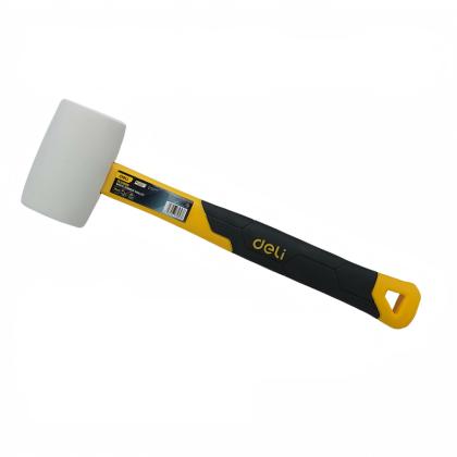Киянка резиновая белая Deli YS EDL5908B 0,224 кг, фибергласовая рукоятка