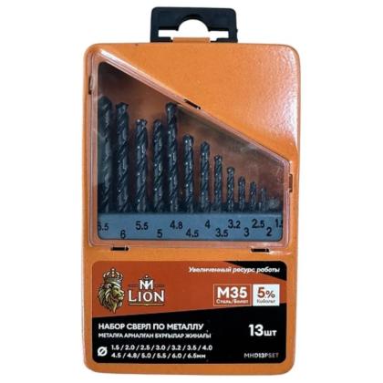 Набор сверл по металлу M-Lion MHD13PSET 1,5-6,5 мм, 13 шт.