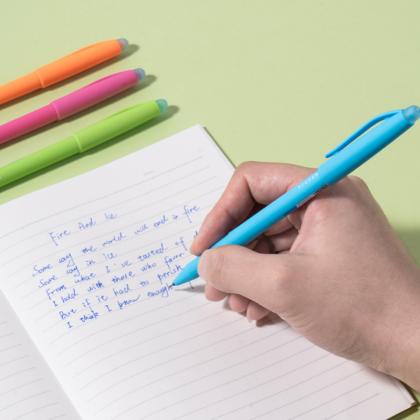 Ручка гелевая "Erasable" 0,5 мм, пласт., ассорти, стираемые чернила, стерж. синий