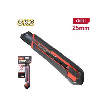 Нож строительный Deli RS EDL025G 25 мм, универсальный