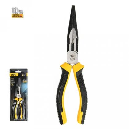 Длинногубцы Deli YS EDL0102 200 мм, 2-х компонентные рукоятки