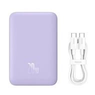 Внешний аккумулятор Baseus, P10059001513-00, Magnetic Mini Air Wireless Fast Charge Power Bank 10000mAh 20W, PPCXM10A, Nebula Purple 