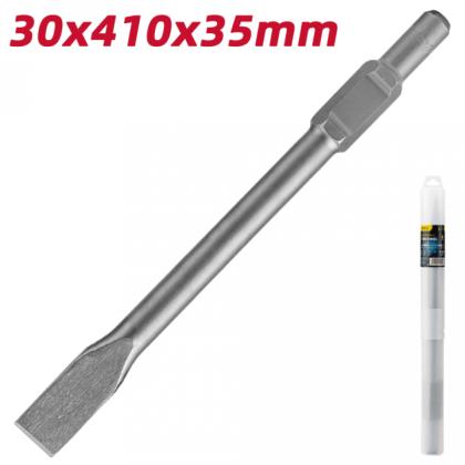Зубило плоское для отбойного молотка Deli YS EDH-HBZ35410-E1 30x410x35 мм, HEX