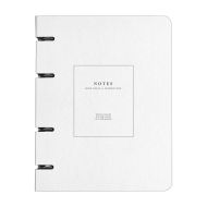 Тетрадь A5 80 л., клет. "Notes" на кольцах, картон, белый