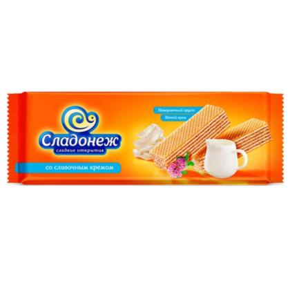 Вафли "Сладонеж" 270 г., со сливочным кремом