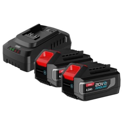 Комплект аккумуляторых батарей и зарядного устройства Deli RS EDE-CM20A4E 2х4.0 А/ч, ЗУ 2 А 
