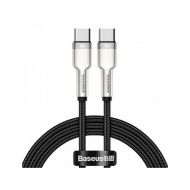 Кабель Baseus CATJK-D01, Cafule Series Metal Data Cable, Type-C to Type-C 100W, 2m, Black
