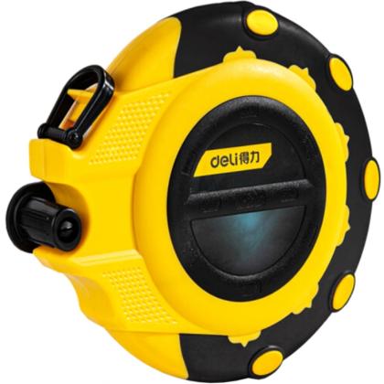 Рулетка "Deli 9950" 50 м/14,5 мм, желтый/черный
