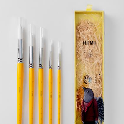 Кисть "Himi Little Bird" синтетика, 5 шт, зеленый