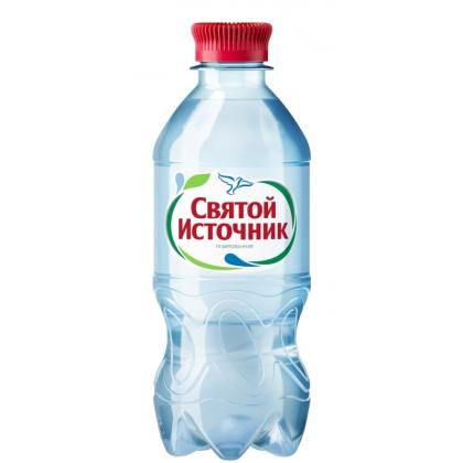 Вода питьевая Святой Источник газированная 0,33л.