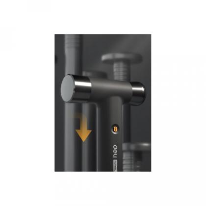 Молоток Deli HS EHT7008 0,25 кг, Soft Touch, черный