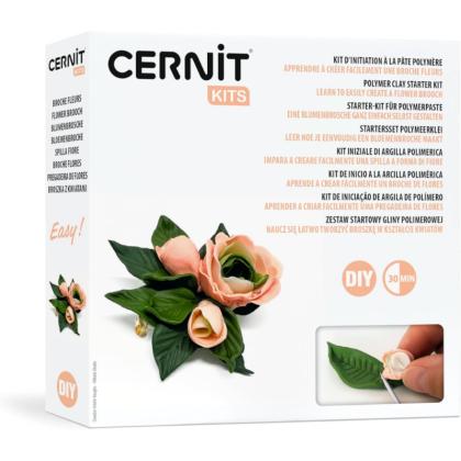 Полимерная глина "Cernit. Starter kit, flower brooch" набор