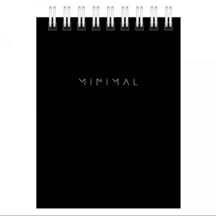 Блокнот А7 75*105 мм, 40 л., в клетку "Minimal Classic" спираль сверху, обл. картон, ассорти