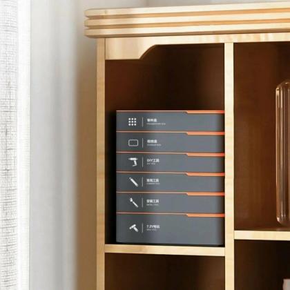 Набор ручного инструмента Deli HS H1001-ADE 15 предметов, бокс, Soft Touch, оранжевый