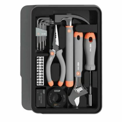Набор ручного инструмента Deli HS H1001-ADE 15 предметов, бокс, Soft Touch, оранжевый