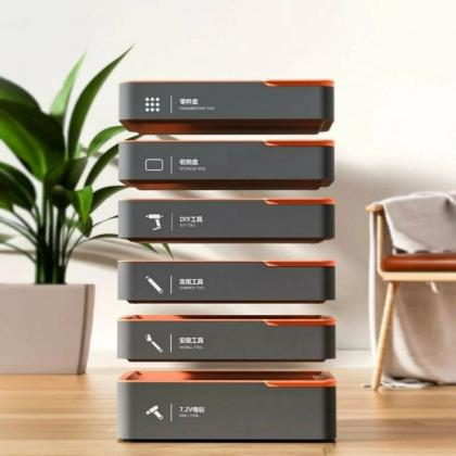 Набор ручного инструмента Deli HS H1001-ADE 15 предметов, бокс, Soft Touch, оранжевый