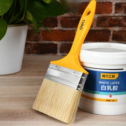 Кисть малярная плоская 4"-100 мм Deli YS EDL509156 пластиковая рукоятка, смешанная щетина