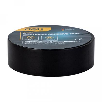 Изолента ПВХ Deli YS EDL5261 черная, 18 мм x 10 м, 130 мкм