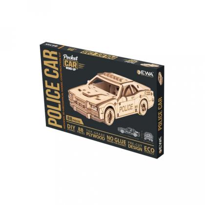 Конструктор 3D "Полицейский автомобиль", механический, деревянный