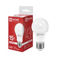 Лампа светодиодная In Home LED A-60-VC, груша, 15Вт, белый, E27