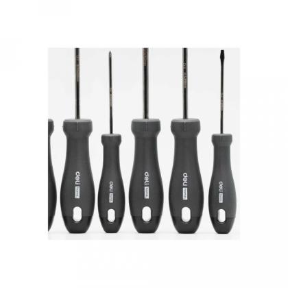 Набор отверток Deli HS EHT1006 6 шт, Soft Touch, черный