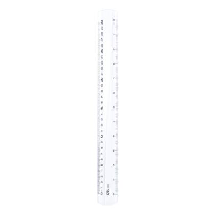 Линейка 30 см "Deli EG00312" пласт., прозрачный