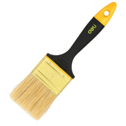 Кисть малярная плоская 2.5"-63 мм Deli YS EDL509144 пластиковая рукоятка, смешанная щетина, черная