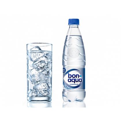 Вода питьевая "Bonaqua" сильногазир., 0,5 л., пласт. бутылка