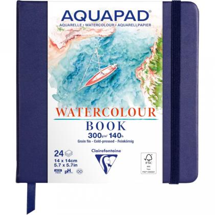Скетчбук "Aquapad" А6, 300г/м2 , целлюлоза, 24 л, синий