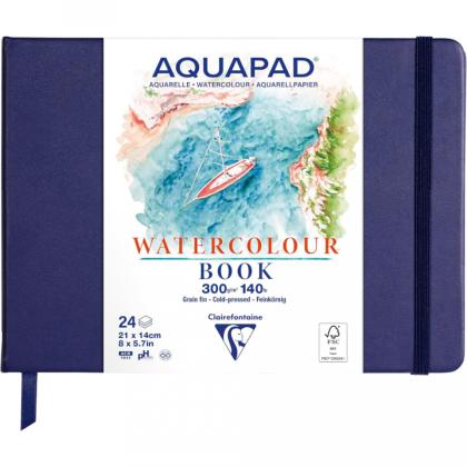 Скетчбук "Aquapad" А6, 300г/м2 , целлюлоза, 24 л, синий