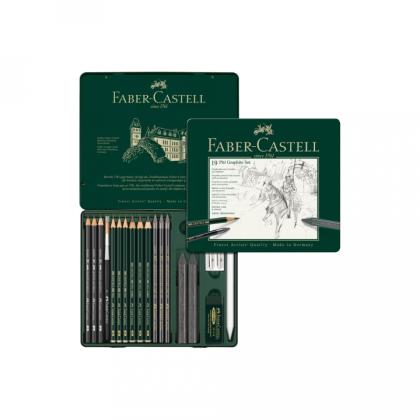 Карандаш чернографитный "Castell 9000" 19 шт в металлическом футляре